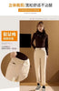Spring Winter Plus Velvet Women Jeans Button High Waist Solid Pants Pockets Thicken Casual Straight Trousers