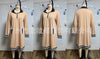 Autumn Winter Versatile Women's Dress Casual Contrasting Color Splicing Lapel Long-sleeved Loose Dress With Pockets