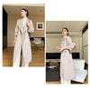 Dual Purpose Collar Wool Coat Horn Button Women 100% Wool Overcoat Double-Layers Autumn Winter Long Jacket Thick Trench Coat #23