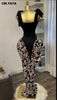 Women Print Patchwork Stacked Ruched Long Sleeve Bodycon Midi Maxi Long Dress Birthday Vacation Sexy Party Dresses