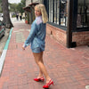 Sequin Loose Pants Two Piece Sets Women Patchwork Long Sleeve Shirt And Trouser Female Elegant Long Pants 2 Piece Sets