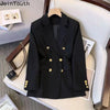 Temperament Blazers Women Clothes Oversized Jackets Office Lady Double-breasted Casual Korean Coats Tops Ropa Mujer