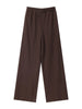 Women's Trousers Sets V-neck Crinkle Wave Texture Lace Up Tops High Waist Straight Trousers Street Office Lady Partywear