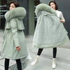 Winter Jacket Women Parka Clothes Long Coat Wool Liner Hooded Jacket Fur Collar Thick Warm Snow Wear Padded Parka