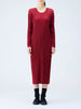 Pleats Please Long Sleeve Round Neck Women Dress Causal Elegant Ladies Clothes