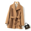Winter Double-sided Woolen Coat Women's Short Hepburn 100% Wool Coat for Women Elegant Clothes Chaqueta Feminine F