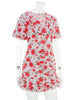 Prints V Neck Short Puff Sleeve Women Dresses Elegant Casual Sexy Club Sheath Chic Outfits Holiday Bodycon Female