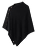 Large Shawl for Womens Spring and Autumn Versatile Diagonal Buckle Loose Cape Knitted Shawls