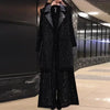 Fatty Women Autumn Mid length Covering Vest Wide Leg Pants Fat Sister Heavy Industry Bright Diamond Three Piece Set Female