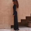 Knitted Contrast Slim Fit Mini Dress Women's Autumn Knitted Sweater Dress Long Sleeve Knitted Mini Dress