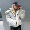 Chic All-Matched Solid Women's Cotton Coat Hooded Zipper Full Sleeves Thicken Bread Coats Autumn Winter Lady Tops