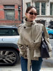 Retro Casual Double Breasted Short Trench Coat Women Solid Stand Collar Lace Up Versatile Jacket Autumn Lady Outerwears