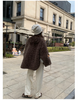 Korean Version of Soft Waxy Lazy Wind Knitting Set Gentle Round Neck Pullover Sweater Wide Leg Pants Two-piece Set Women