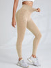 Women High Waist Seamless Yoga Pants Letter Sand Washed Hip Lifting Tight Waist Exercise Outdoor Sports Leggings