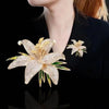 Rhinestone Flowers Imitation Pearl Brooches Women Sparkling Zircon Bowknot Brooch Pin Scarf Coat Suit Accessories Jewelry
