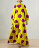 Women's Vintage Purple Polka Dot Maxi Dress Spring Lantern Sleeves Artistic Vacation Party Skirt Dresses for Woman