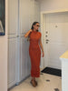 Elegant Women High Neck Cap Sleeve Midi Dress Glitter Fringe Hem Bodycon Pencil Dress Wedding Guest Cocktail Evening Gowns