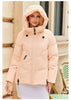 Winter Down Jacket Women Short Classic zipper Design Pocket Stand Collar Hooded Slim Coat Women Parkas 83319