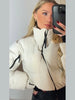 Skiing Long Pant Sets For Women Thick Stand Collar Cotton Jacket High Waist Wide Leg Trouser 2 Pieces Sets Skateboard Outfit