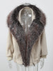 Chic Faux Fur Collar Patchwork Woolen Coat Women Casual Lapel Full Sleeve Zipper Loose Warm Coats Lady Commute Office Outerwears