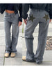 Women's Y2K Vintage Jeans Aesthetic Star Pattern Print Loose Straight Leg Denim Long Pants Casual Low Waist Trousers