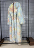 Women's Faux Fur Coat Printed Colorful Furry Coats Autumn Winter Chic Suit Collar Thick Long Overcoat 2DB5840