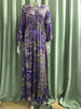 European and American Bohemian Style Flared Sleeve Print V-Neck High Waisted Vacation Dress Floral Women's Long Skirt