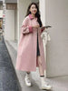 Contrasting Color Windbreaker For Women Lapel Long Sleeves Single Breasted Mid Length Trench Coat Spring 2DA8980