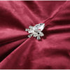 Fur Paneled Off-Shoulder Rhinestone Mini Dress Burgundy Velvet Pleated Evening Elegant Women Dresses Party Chic Lady Gown