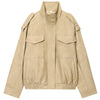 Leather Jacket Women Autumn Oversized Bomber Jacket Coats & Jackets Stand Collar Long Sleeve Tops Outerwears