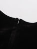 Solid Spliced Sequins Temperament Dresses for Women O Neck Long Sleeves Patchwork Bead Split Dress Female