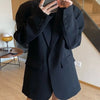 Casual Oversized Black Blazer for Women Korean Style Single Button Suit Jacket Woman Spring Autumn Loose Notched Collar Blazers