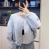Korean Version Simple Women's Round Neck Solid Color Short Coat Spring Female Casual Loose Jacket Joker Little Overwear