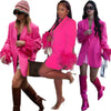 Women's Sparkle Diamond Blazers Coat Female Streetwear Long Sleeve Casual Spliced Feather Chic Suit Coats