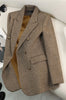 Word Pattern Blazer Coat Women 2025New Spring Autumn Winter High-Quality Suit Jacket Outwear Temperament Overwear Ladies