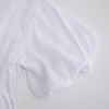 Causal 100% Cotton Women's Dress Vintage Crepe Gauze V-Neck Puff Sleeve Bandage Lace Up Elegant White Dresses Long Maxi Robe