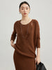 French Knitted Set Dress Women's Early Autumn Woolen Hoodie Strap Skirt Two Piece Set
