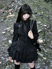 Black Gothic Y2K Mini Dress Women Sexy Spicy Girls Slim Fit Design Lolita Dresses Autumn Punk Vintage Long Sleeve Cake Dress