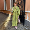 Casual Stand Collar Lace Up Trench Coat Women Chic Full Sleeve Single Breasted Windbreaker Lady Commute Daily Outwear