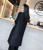 Pleated Singlebreasted Windbreaker Long Spring and Autumn Collar Temperament Coat Seven-point Sleeve Joker Cardigan Woman