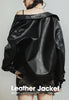 Women's Retro Black Leather Jacket Short Motorcycle Style Jackets with Metal Buttons Versatile Autumn and Spring Outerwear