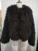 Brown Fluffy Faux Fur Jacket Women Lapel Long Sleeve Loose Warm Coat Winter Lady High Street Outerwear