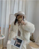 autumn and winter fur coat women's short style imitation fox fur Korean version versatile lace up thick top