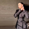Black Blazer Jacket Pant Sets Chic Double Breasted Slim Waist Suit Coat Wide-leg Suit Trousers Spring Lady Party Outfits