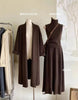 Three Piece Sets Women Long Sweater Vest Jumper Dress Kintted Spring Autumn Winter Crochet Cardigan Y2k High Waist Skirt