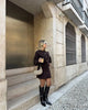 Women Single Breasted Knit Cardigan Long Sleeve O Neck With Pockets Spring Jacket Female Elegant Brown Coat