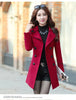 Autumn Winter Women Wool Coat Ladies Woolen Long Coat Female Slim-fit Double-Breasted Jacket with Belt S-3XL