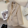 Women's Blazer Jacket Spring Autumn Korean Version Loose Ladies Small Suit Coat Design Sense Lady Outerwear