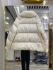 Lagabogy Winter Women Real Fox Fur 90% White Duck Down Jacket Short Puffer Coat Female Vintage Mink Fur Patchwork Parka