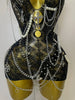 Stock Sexy Pin Decoration Fringe Beading Short Party Dress Women Hollow Out Nightclub Performance Singer Costume